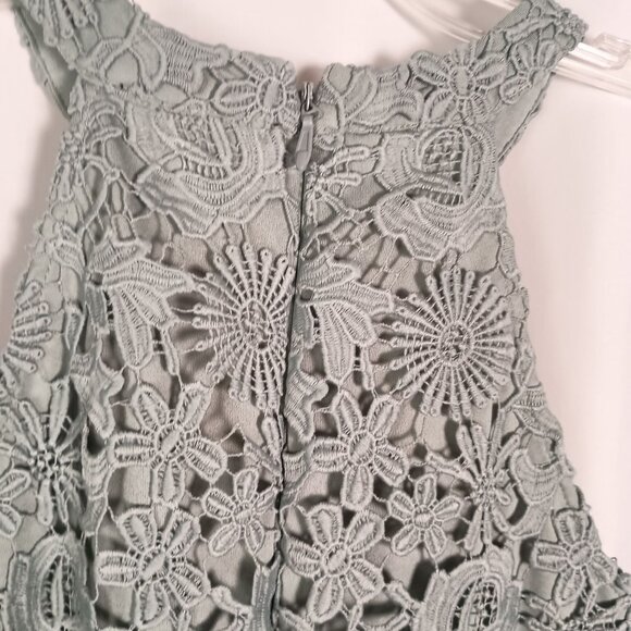 Lulus Love Poem Sage Green Lace Mini Dress Women’s Size M Wedding Party - Picture 3 of 7